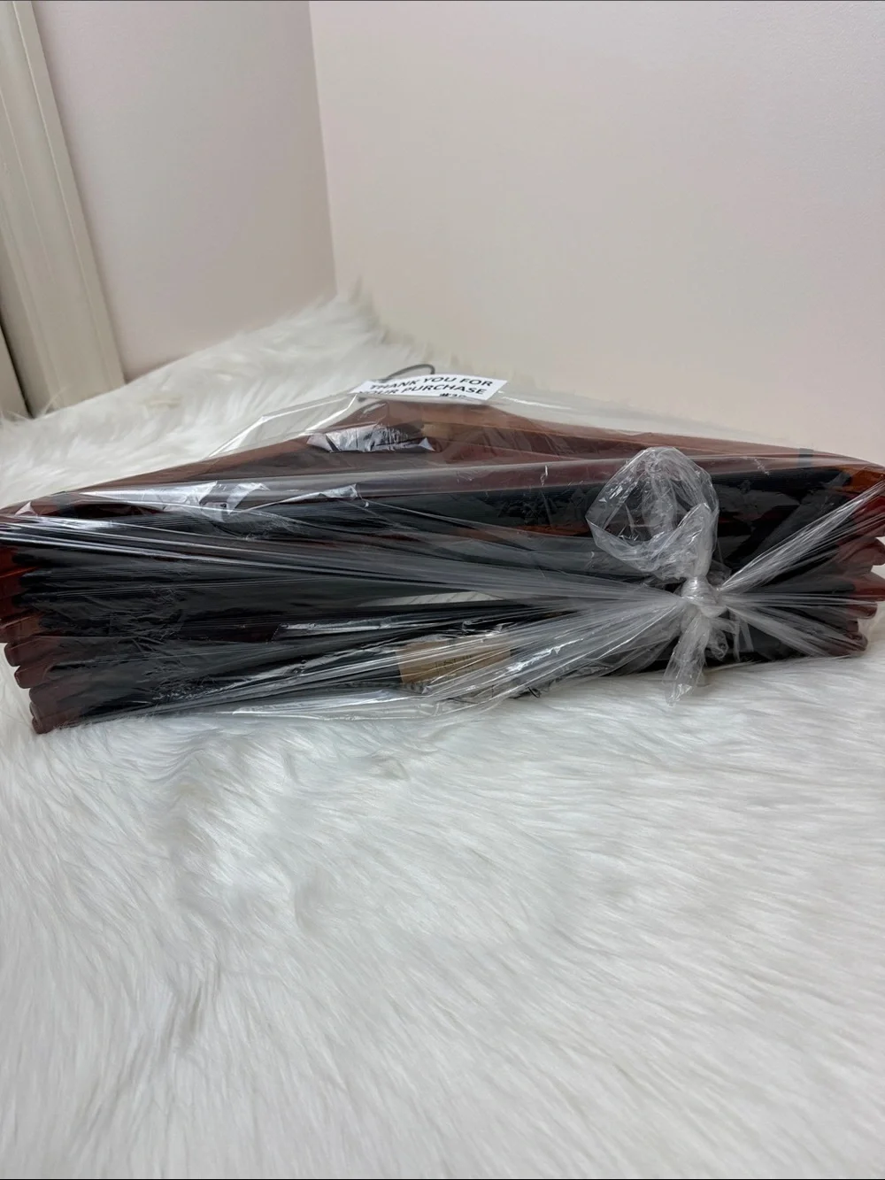 Brookstone Premium Wooden Suit Hangers in Mahogany - Set of 10